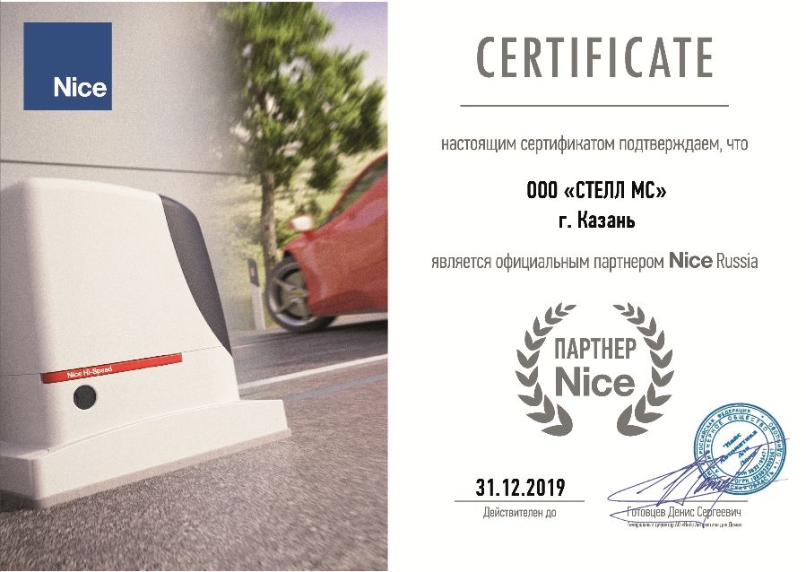 Сертификат NICE